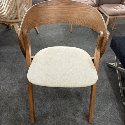 SILLA GODIA DE CHAPA DE FRESNO CON ACABADO WENGUÉ