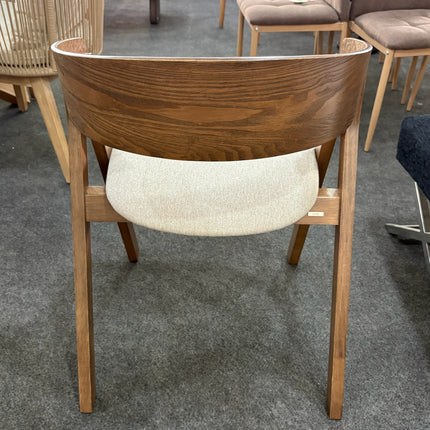 SILLA GODIA DE CHAPA DE FRESNO CON ACABADO WENGUÉ