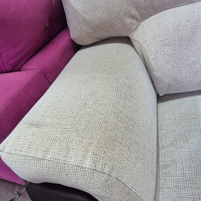 SOFÁ DE 2 PLAZAS BLANCO Y NEGRO