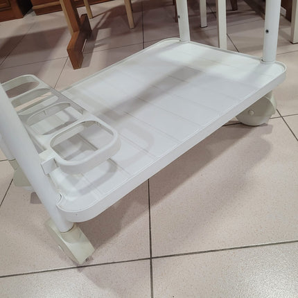 CARRITO AUXILIAR BLANCO CON RUEDAS