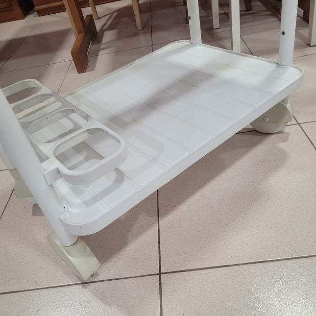 CARRITO AUXILIAR BLANCO CON RUEDAS