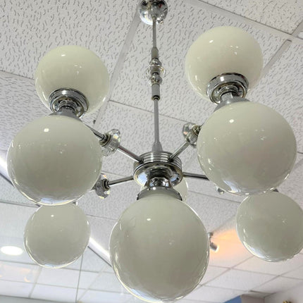 LAMPARA VINTAGE 9 GLOBOS, ITALIA 1960