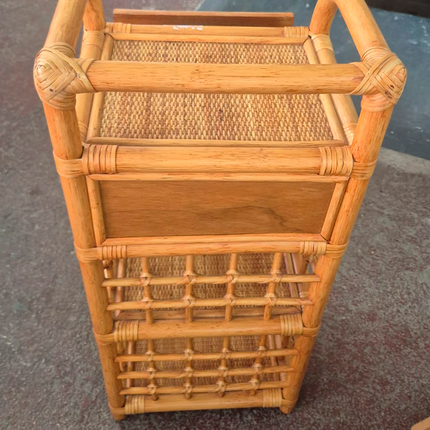 MESITA AUXILIAR DE MIMBRE CON CAJÓN