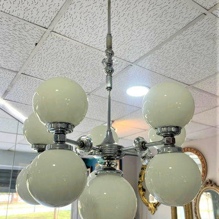 LAMPARA VINTAGE 9 GLOBOS, ITALIA 1960