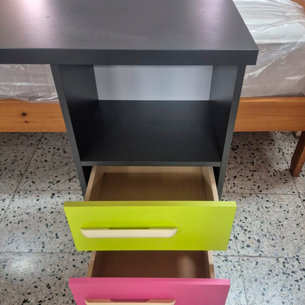 ESCRITORIO JUVENIL NEGRO CON CAJONES