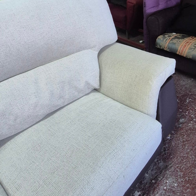 SOFÁ DE 2 PLAZAS BLANCO Y NEGRO