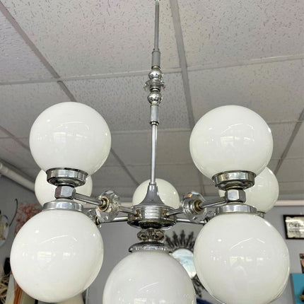 LAMPARA VINTAGE 9 GLOBOS, ITALIA 1960