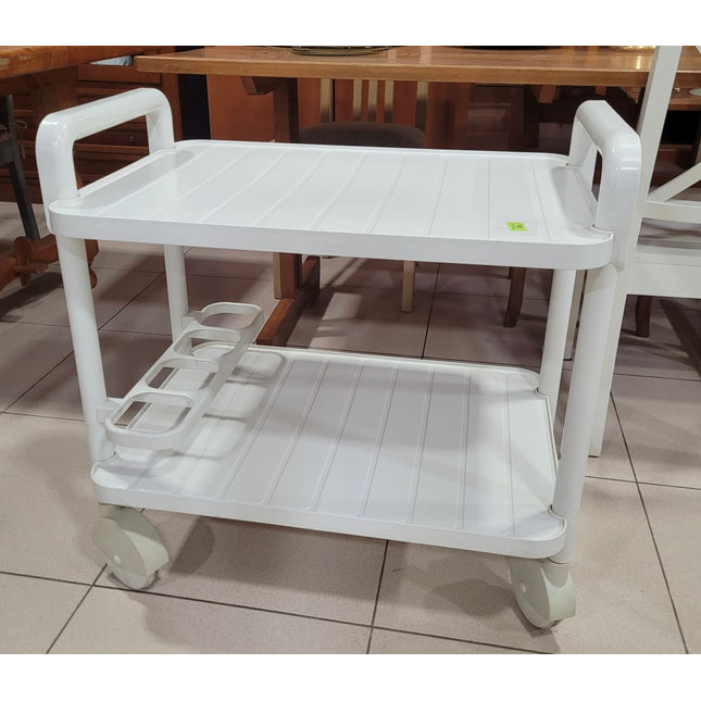 CARRITO AUXILIAR BLANCO CON RUEDAS