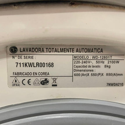 LAVADORA LG 8KG