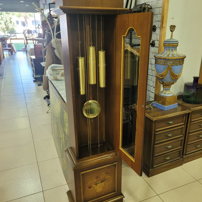 RELOJ DE PIE ANTIGUO DE MADERA