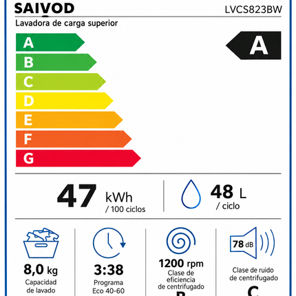 LAVADORA SAIVOD 8 KG