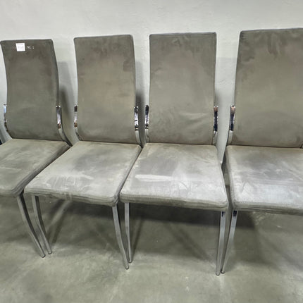 4 SILLAS DE POLIPIEL GRIS