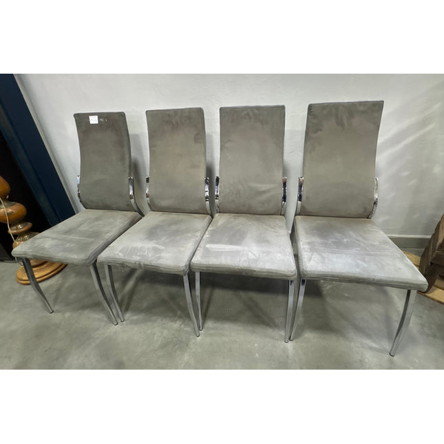 4 SILLAS DE POLIPIEL GRIS