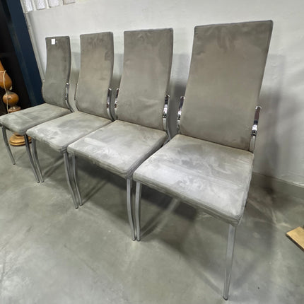 4 SILLAS DE POLIPIEL GRIS