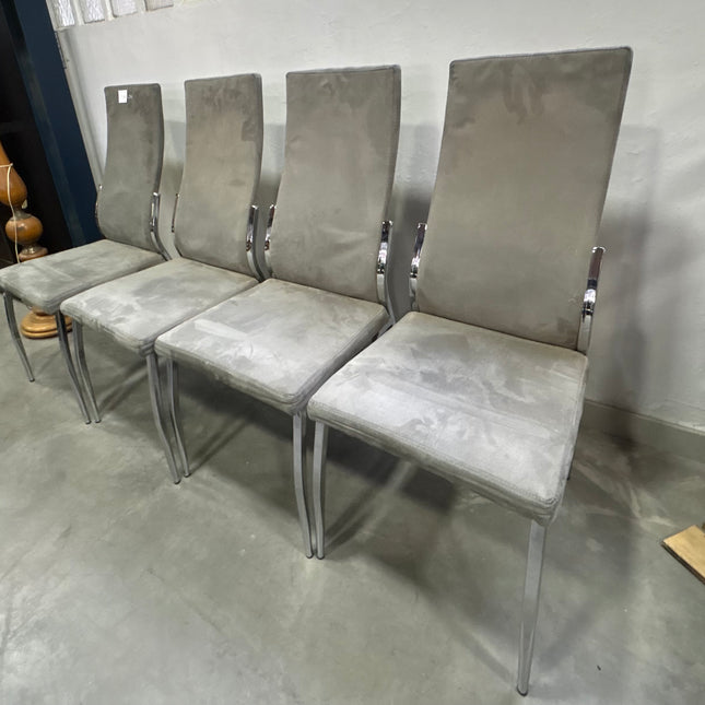 4 SILLAS DE POLIPIEL GRIS