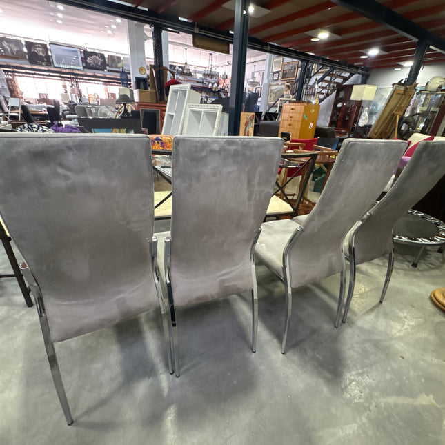4 SILLAS DE POLIPIEL GRIS