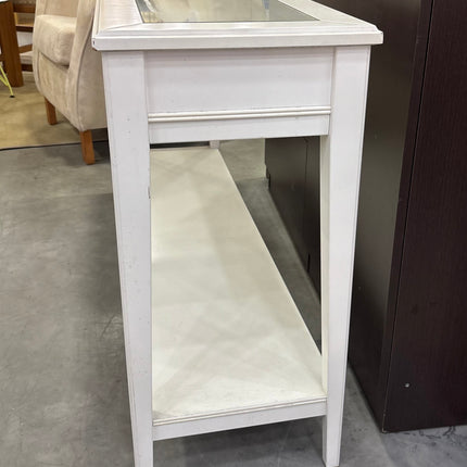RECIBIDOR BLANCO MADERA CON CRISTAL