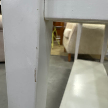 RECIBIDOR BLANCO MADERA CON CRISTAL