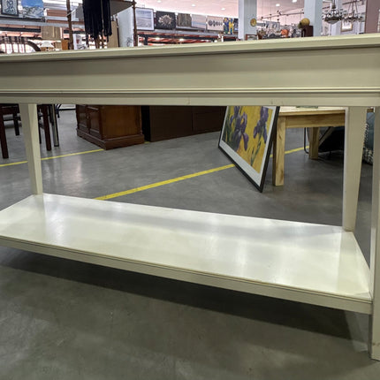 RECIBIDOR BLANCO MADERA CON CRISTAL