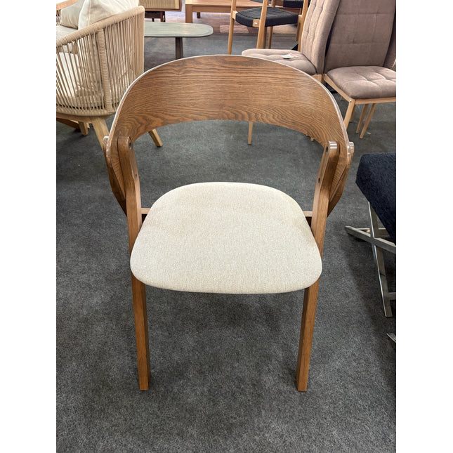 SILLA GODIA DE CHAPA DE FRESNO CON ACABADO WENGUÉ