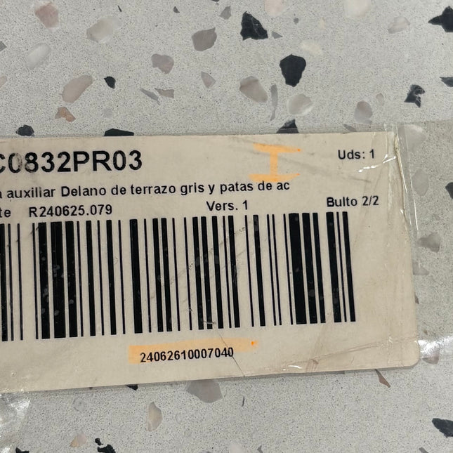 MESA AUXILIAR DELANO DE TERRAZO GRIS