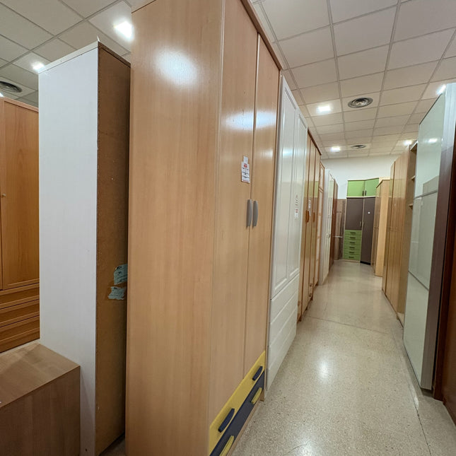 ARMARIO INFANTIL DOS PUERTAS AZUL Y AMARILLO