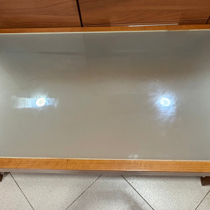 MESA DE CENTRO MADERA Y VIDRIO