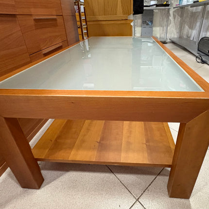 MESA DE CENTRO MADERA Y VIDRIO