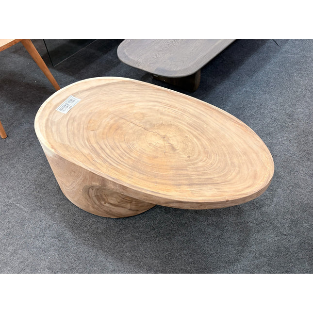 MESA DE CENTRO CON PIE MOSI DE MADERA MACIZA