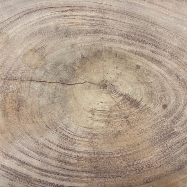 MESA DE CENTRO CON PIE MOSI DE MADERA MACIZA