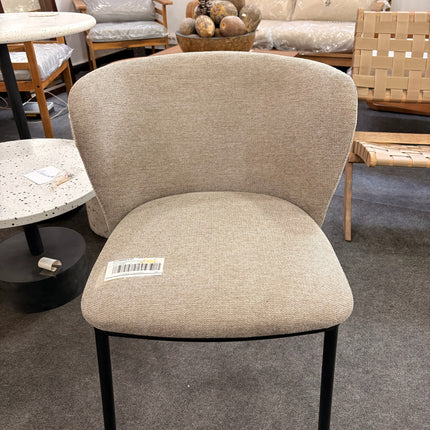 SILLA CISELIA DE CHENILLA MARRÓN CLARO