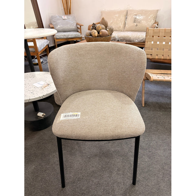 SILLA CISELIA DE CHENILLA MARRÓN CLARO