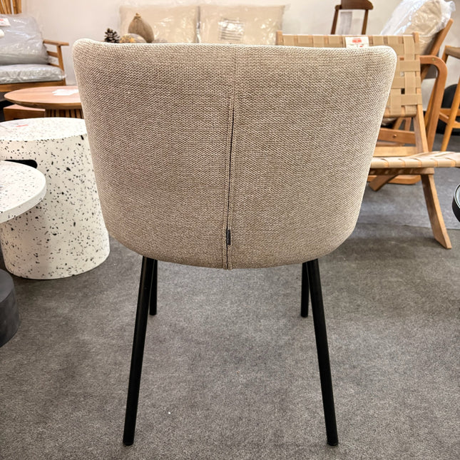 SILLA CISELIA DE CHENILLA MARRÓN CLARO