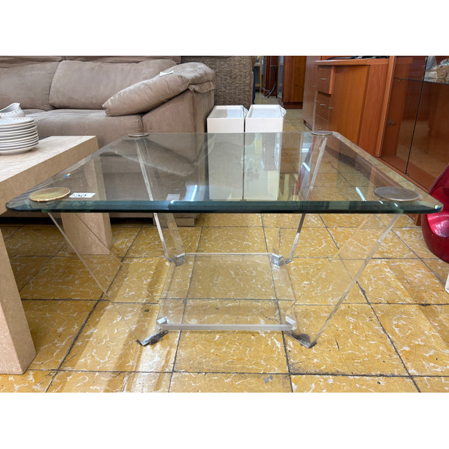 MESITA DE CRISTAL CUADRADA