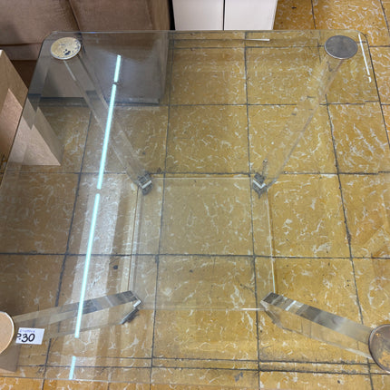 MESITA DE CRISTAL CUADRADA