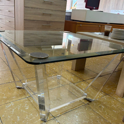 MESITA DE CRISTAL CUADRADA