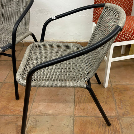 2 SILLAS EXTERIOR MIMBRE GRIS