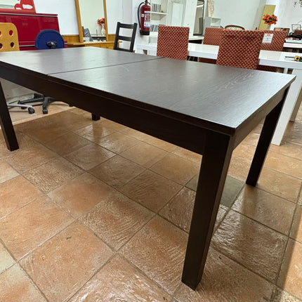 MESA EXTENSIBLE DE MADERA OSCURA