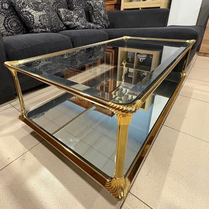 MESA DE CRISTAL DORADO