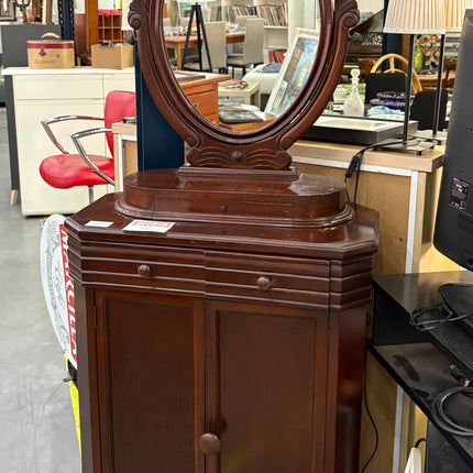 TOCADOR MADERA VINTAGE CON ESPEJO