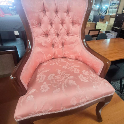 BUTACA ROSA VINTAGE MADERA