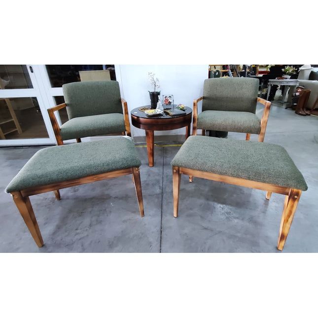 PAR DE SILLONES CON REPOSAPIÉS
