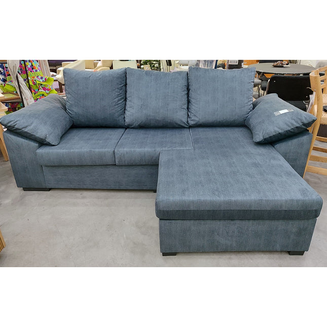 SOFÁ CHAISE LONGUE NUEVO GRIS