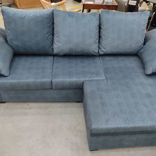 SOFÁ CHAISE LONGUE NUEVO GRIS