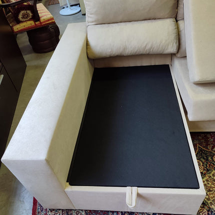 SOFÁ CHAISE LONGUE NUEVO BEIGE