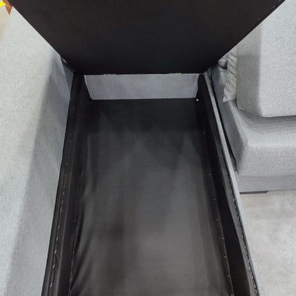 SOFÁ CHAISE LONGUE NUEVO GRIS
