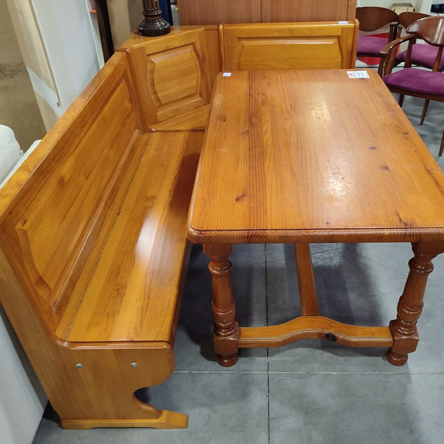 MESA CON BANCO ESQUINERO
