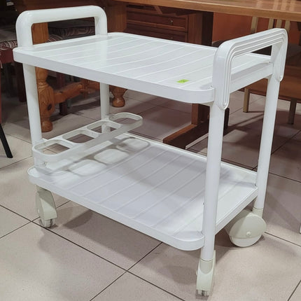 CARRITO AUXILIAR BLANCO CON RUEDAS