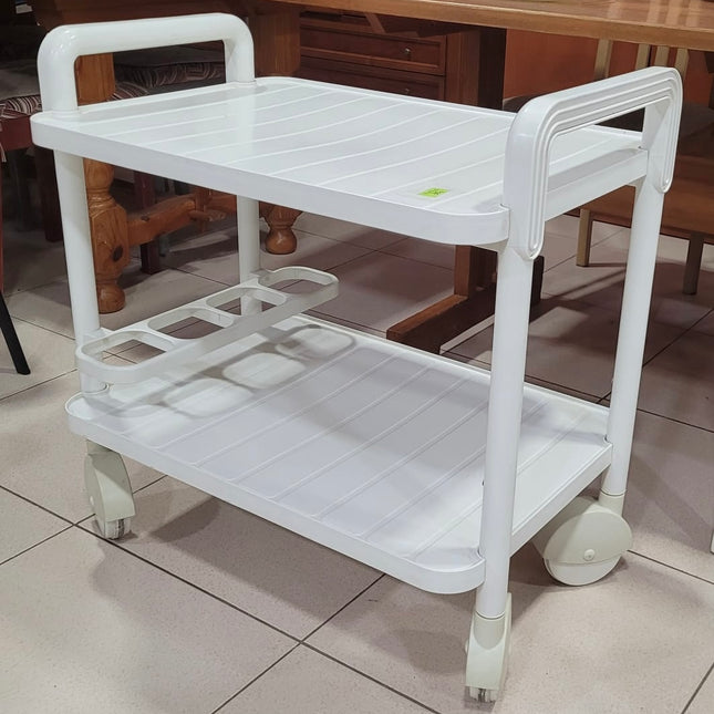 CARRITO AUXILIAR BLANCO CON RUEDAS