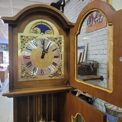 RELOJ DE PIE ANTIGUO DE MADERA